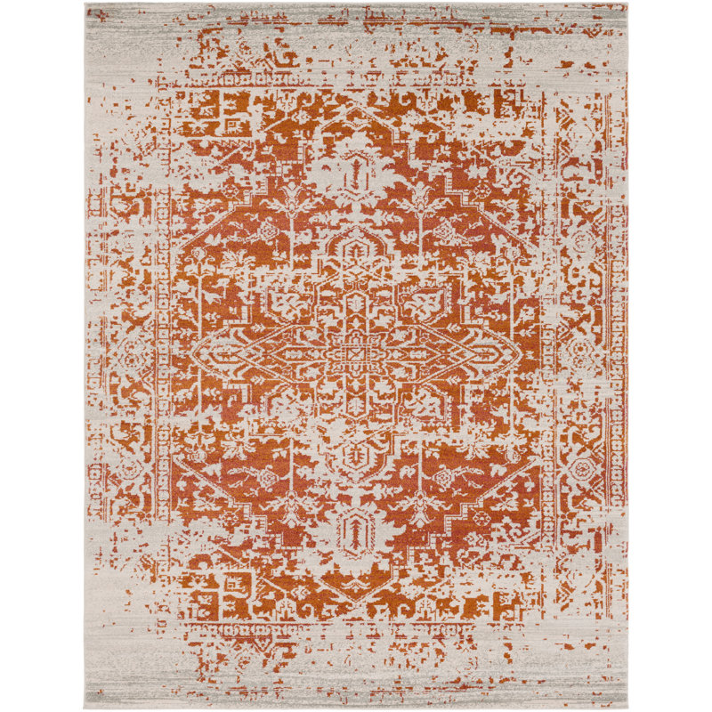 Hillsby Burnt Orange/Light Gray Area Rug & Reviews AllModern